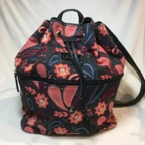 Disney Boutique Minnie Mouse Back Pack Canvas Embroidered‎ Orange And Black